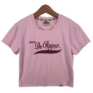 Dr Pepper Womens TShirt Sz XL Pink/Maroon Logo Double-Sided Novelty Blogger Fave